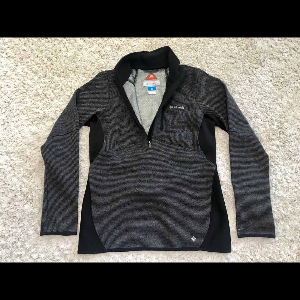 Columbia Herringbone Half Zip Omni-Heat Reflection